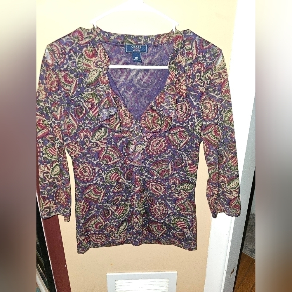 Blouse by Chaps Denim Petite SZ PM.